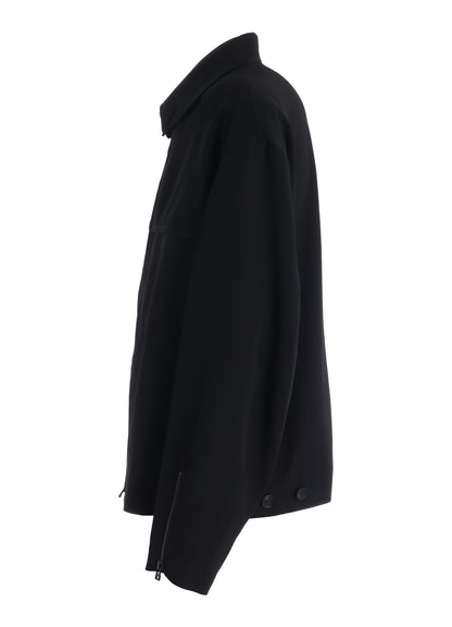 WASHER WOOL GABARDINE ZIP-UP BLOUSON