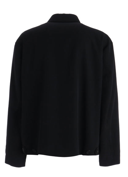 WASHER WOOL GABARDINE ZIP-UP BLOUSON