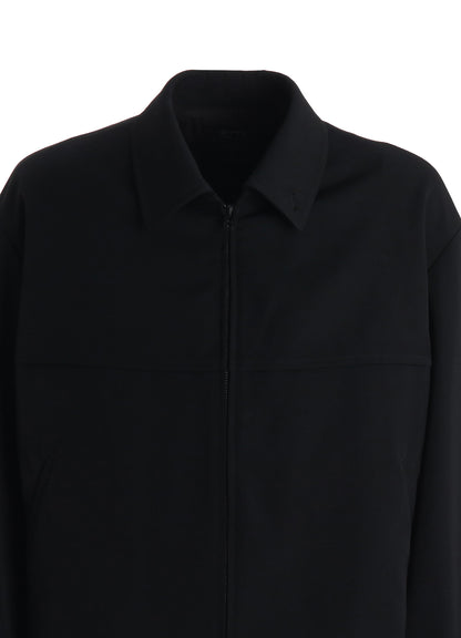 WASHER WOOL GABARDINE ZIP-UP BLOUSON