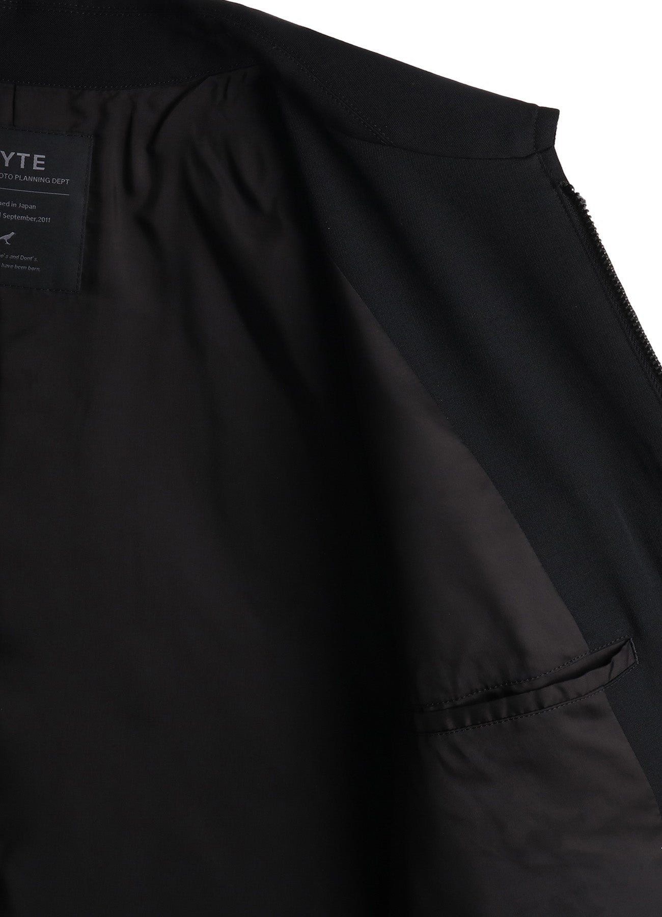 WASHER WOOL GABARDINE ZIP-UP BLOUSON