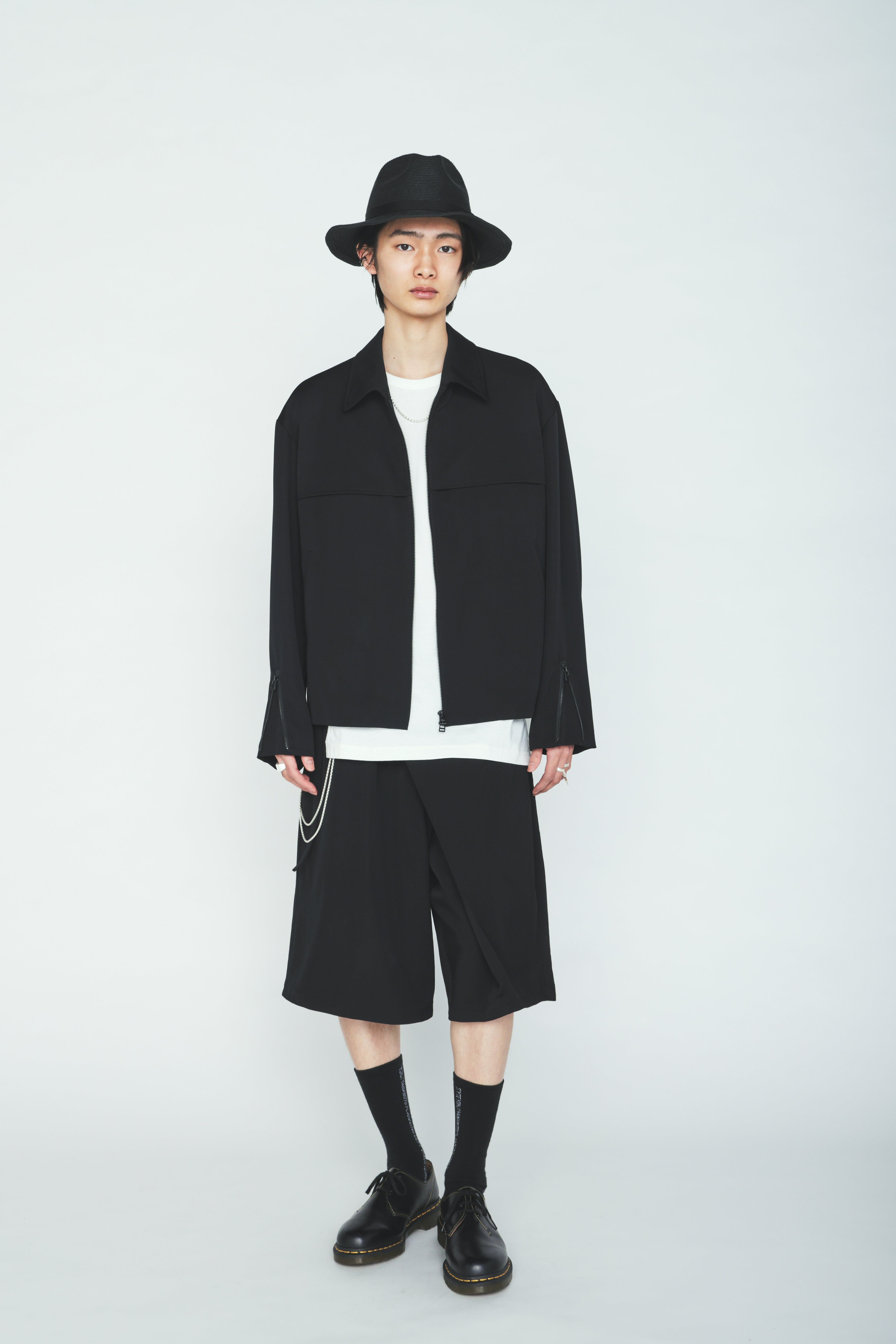 WASHER WOOL GABARDINE ZIP-UP BLOUSON – THE SHOP YOHJI YAMAMOTO