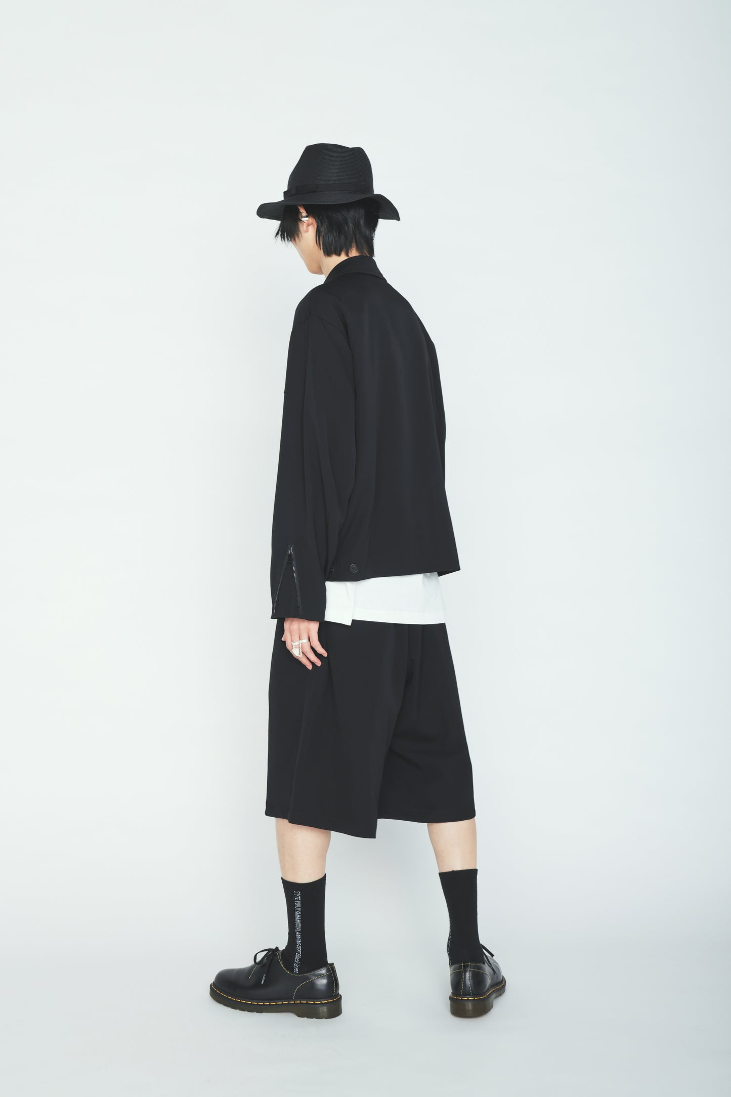 WASHER WOOL GABARDINE ZIP-UP BLOUSON