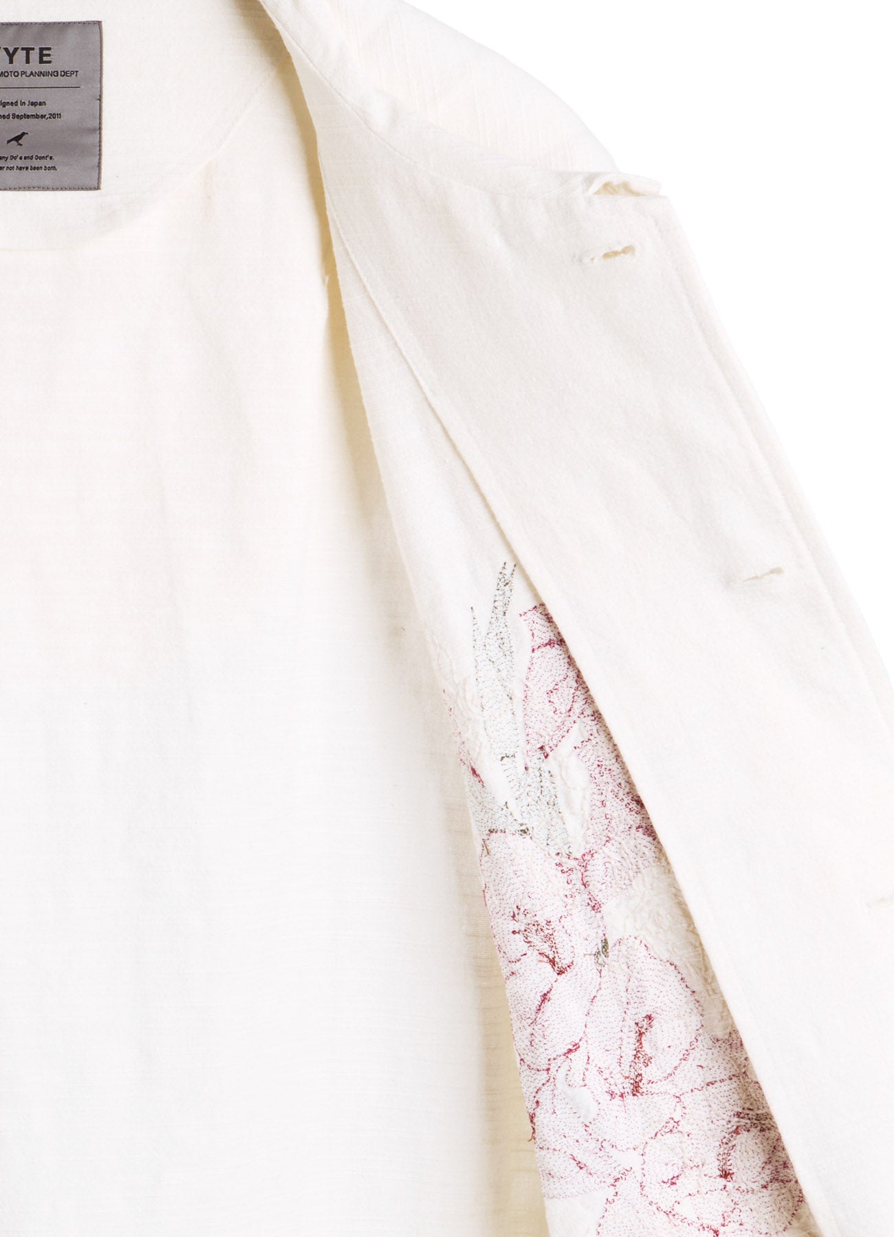 COTTON/LINEN FLOWER EMBROIDERY PARKA – THE SHOP YOHJI YAMAMOTO