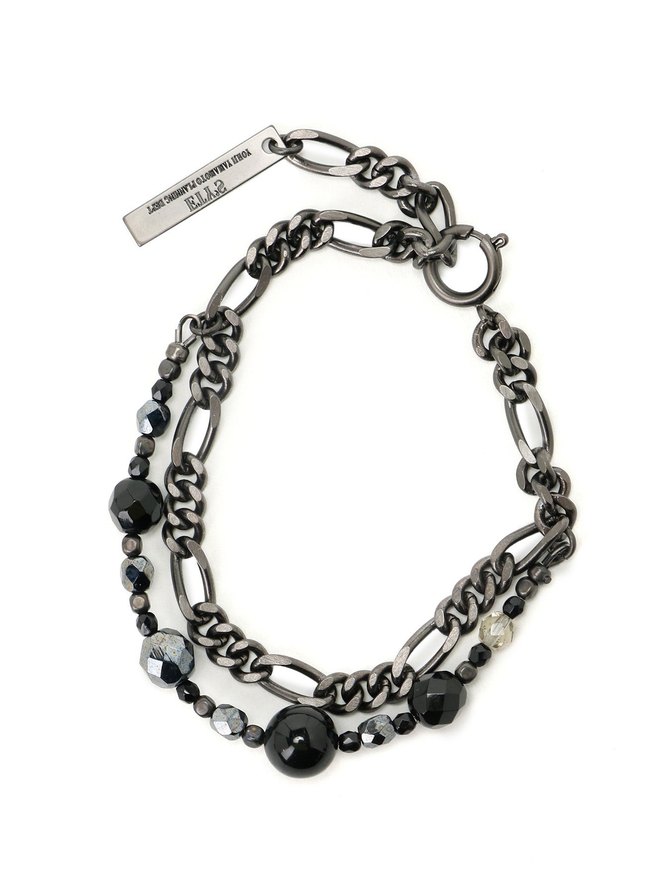 BLACK ONYX + GLASS BEADS BRASS BRACELET – THE SHOP YOHJI YAMAMOTO