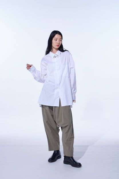COTTON BROAD LOOSE-FIT REGULAR COLLAR SHIRT