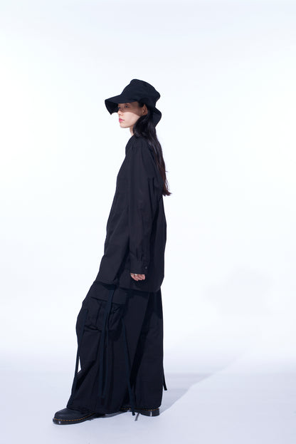 COTTON BROAD LOOSE-FIT REGULAR COLLAR SHIRT