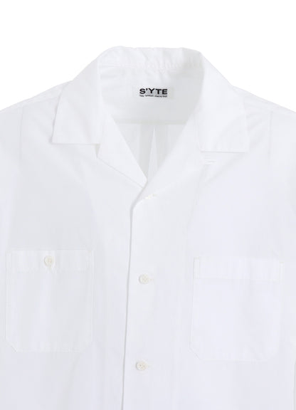 COTTON BROAD LOOSE-FIT OPEN COLLAR SHIRT