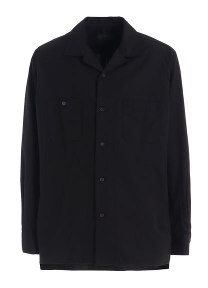 COTTON BROAD LOOSE-FIT OPEN COLLAR SHIRT