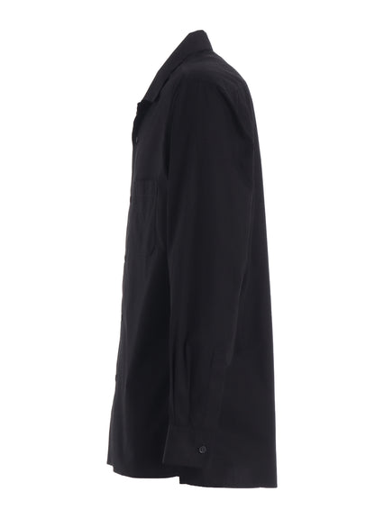 COTTON BROAD LOOSE-FIT OPEN COLLAR SHIRT