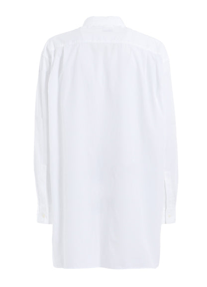 COTTON BROAD RIBBON COLLAR SHIRT