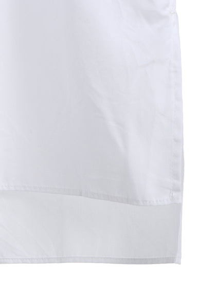 COTTON BROAD RIBBON COLLAR SHIRT