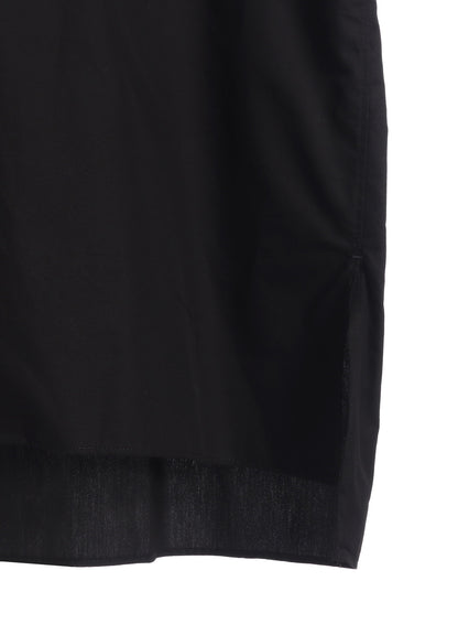 COTTON BROAD RIBBON COLLAR SHIRT