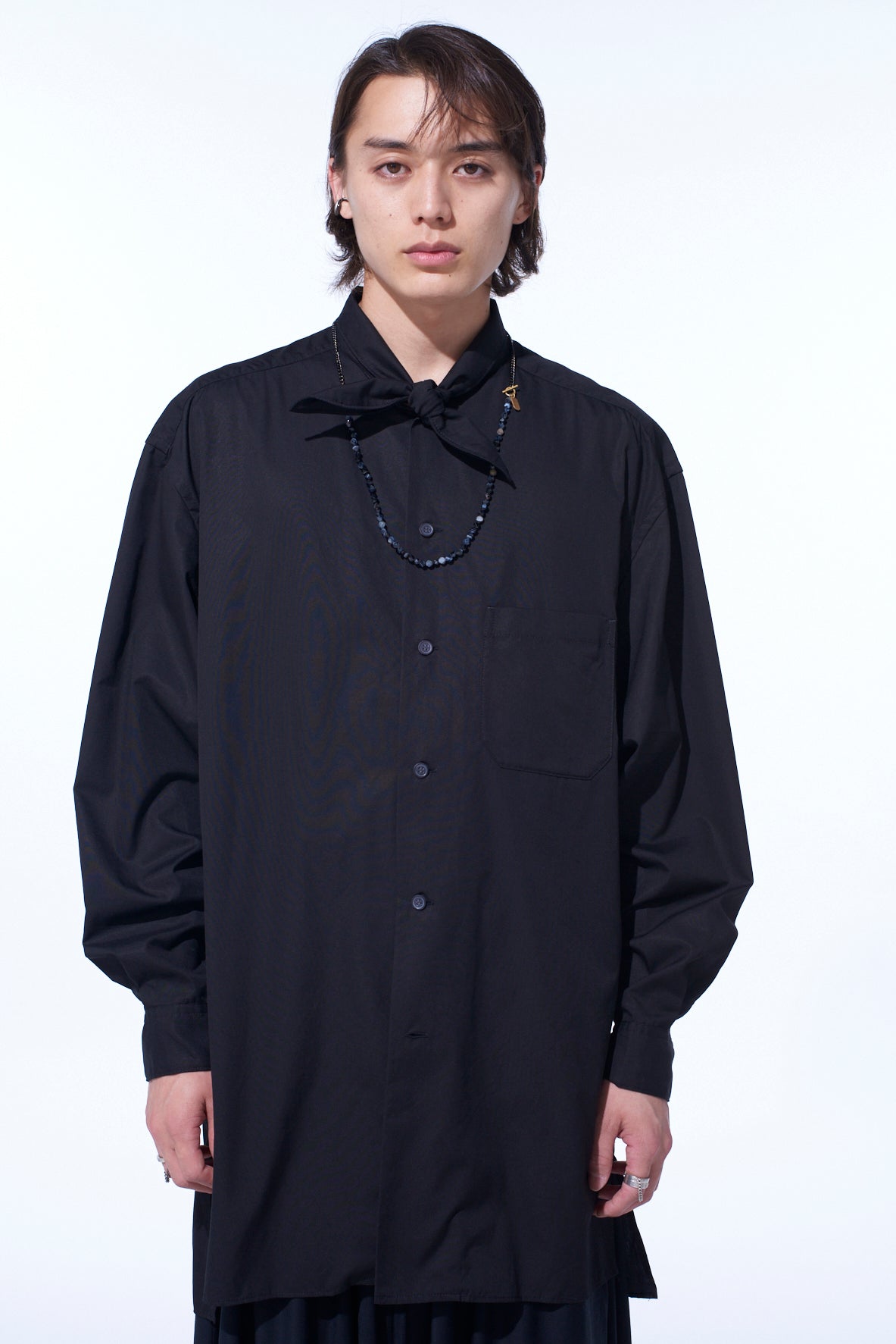 COTTON BROAD RIBBON COLLAR SHIRT – THE SHOP YOHJI YAMAMOTO
