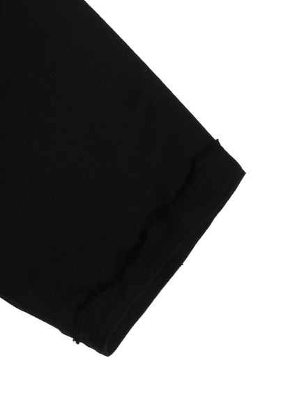 VISCOSE TWILL CUT-OFF OPEN-COLLAR SHIRT