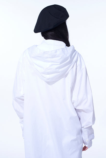 COTTON BROAD HOODED SHIRT