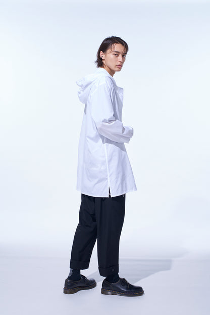 COTTON BROAD HOODED SHIRT