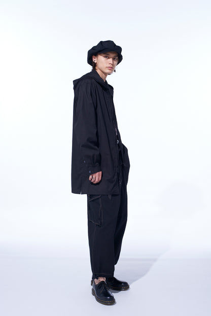 COTTON BROAD HOODED SHIRT