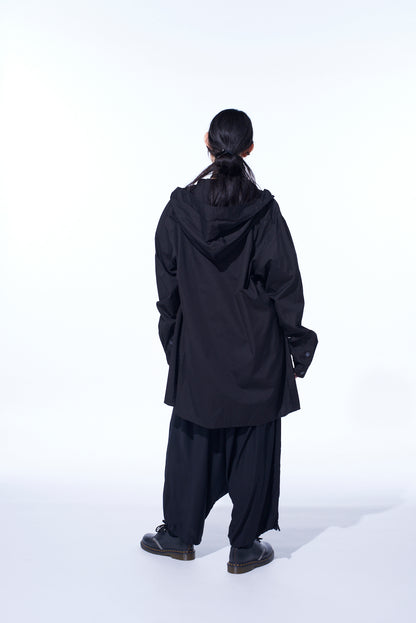 COTTON BROAD HOODED SHIRT