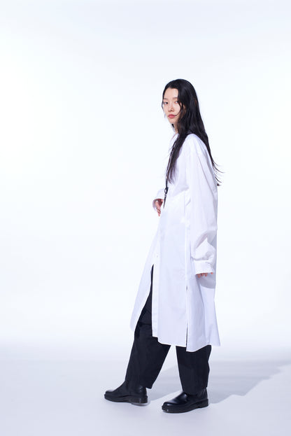 COTTON BROAD REGULAR COLLAR LONG SHIRT