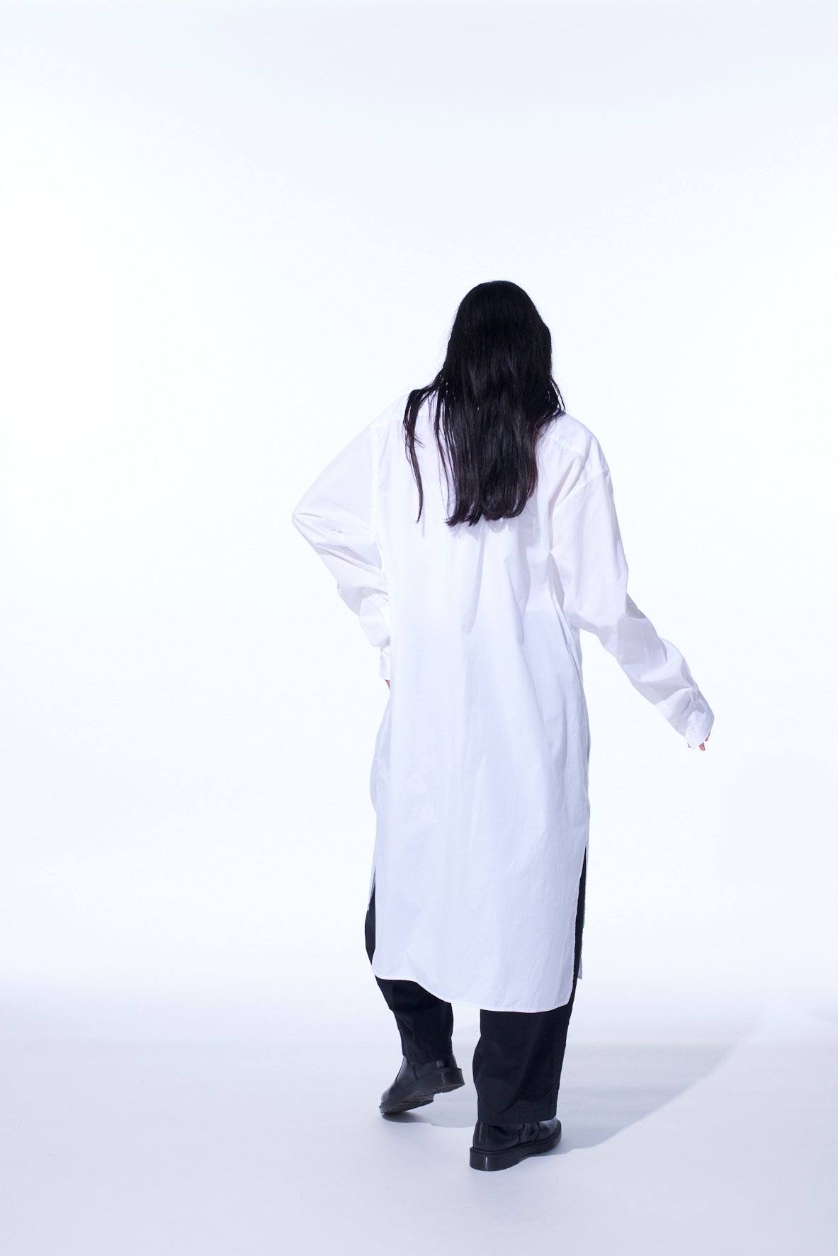 COTTON BROAD REGULAR COLLAR LONG SHIRT