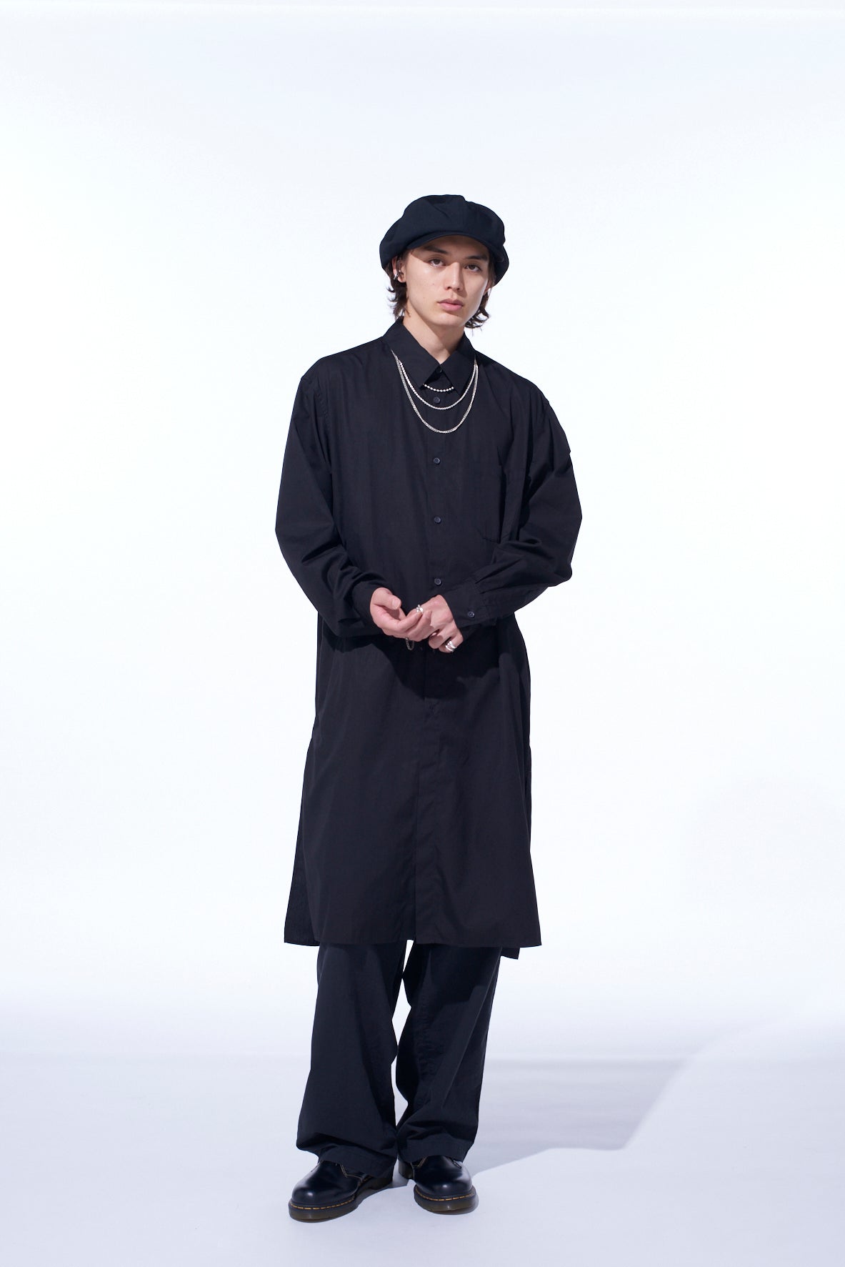 COTTON BROAD REGULAR COLLAR LONG SHIRT – THE SHOP YOHJI YAMAMOTO