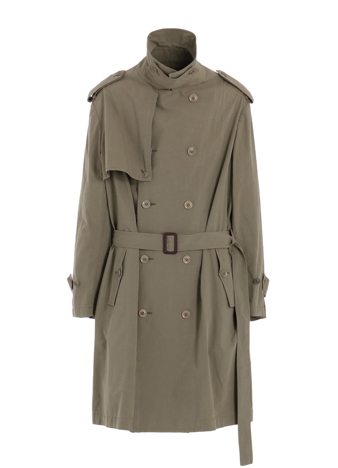 BRUSHED WASHER FINISH BROAD TRENCH COAT