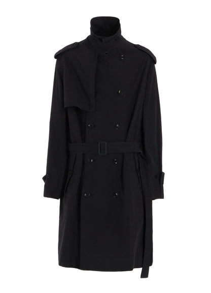 BRUSHED WASHER FINISH BROAD TRENCH COAT