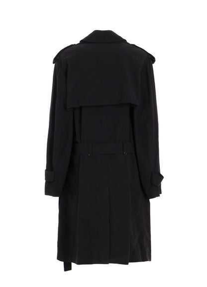 BRUSHED WASHER FINISH BROAD TRENCH COAT