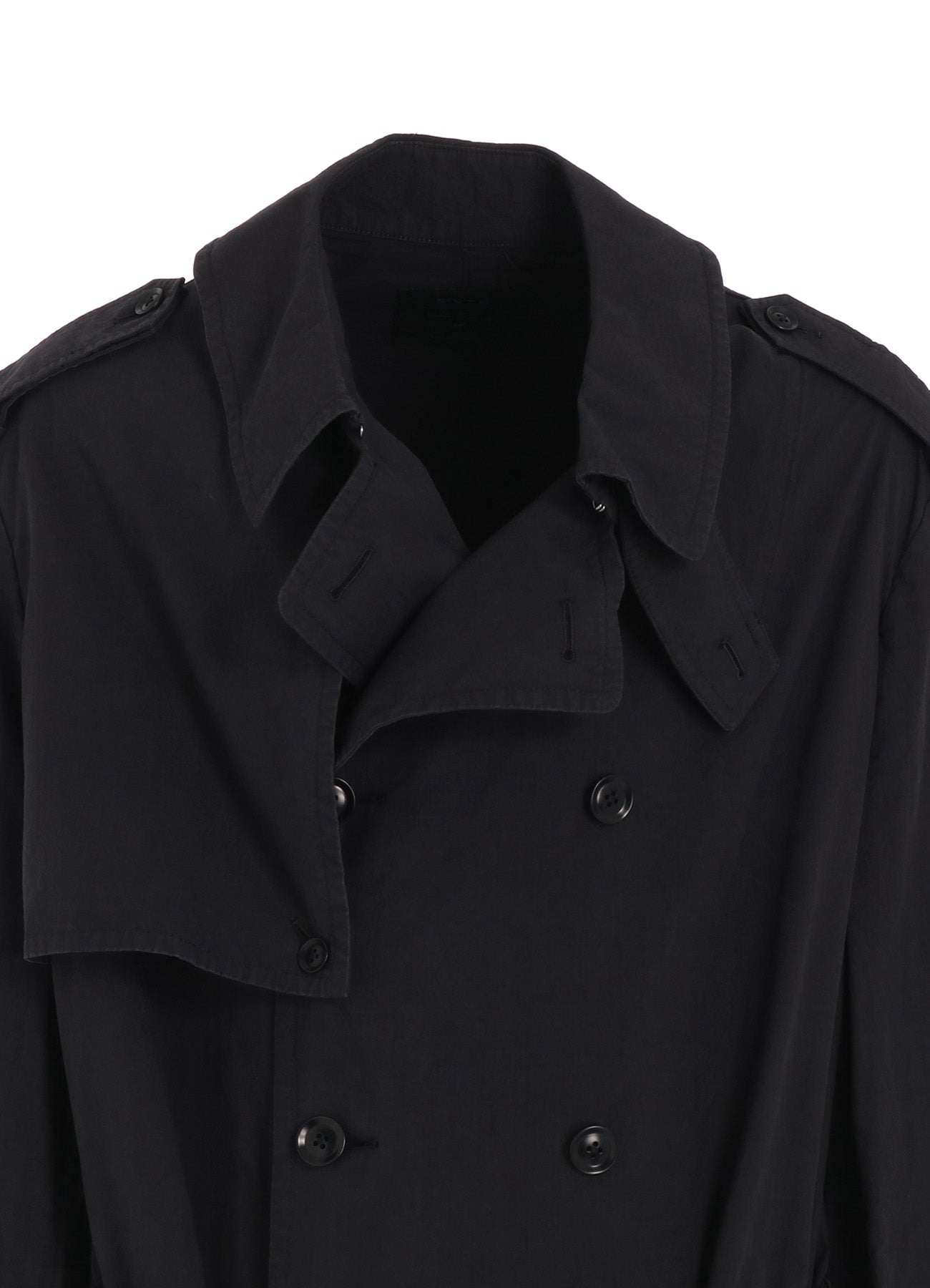 BRUSHED WASHER FINISH BROAD TRENCH COAT