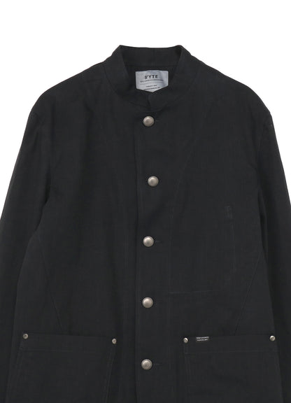 10 OZ DENIM STAND COLLAR COVERALLS JACKET
