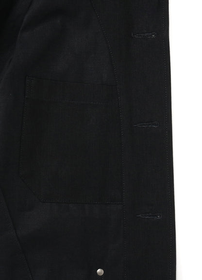 10 OZ DENIM STAND COLLAR COVERALLS JACKET