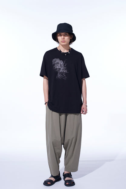 BRUSHED WASHER FINISH BROAD SAROUEL PANTS