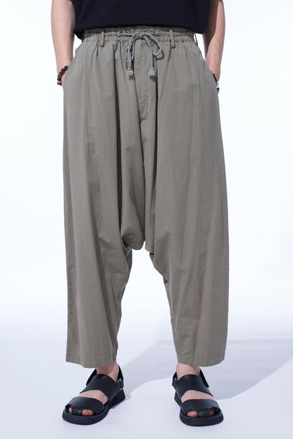 BRUSHED WASHER FINISH BROAD SAROUEL PANTS
