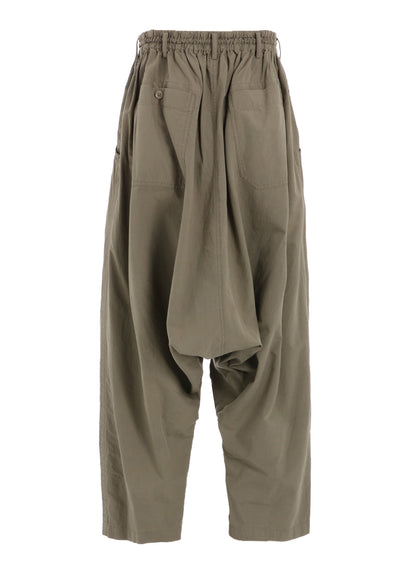 BRUSHED WASHER FINISH BROAD SAROUEL PANTS