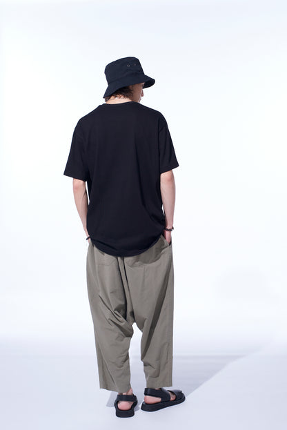 BRUSHED WASHER FINISH BROAD SAROUEL PANTS