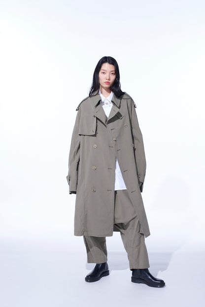 BRUSHED WASHER FINISH BROAD SAROUEL PANTS