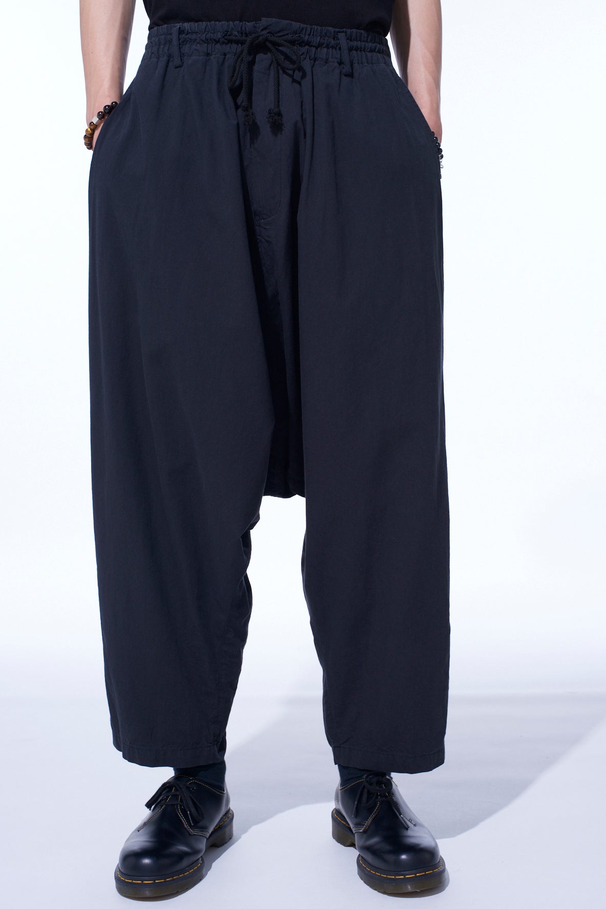 BRUSHED WASHER FINISH BROAD SAROUEL PANTS – THE SHOP YOHJI