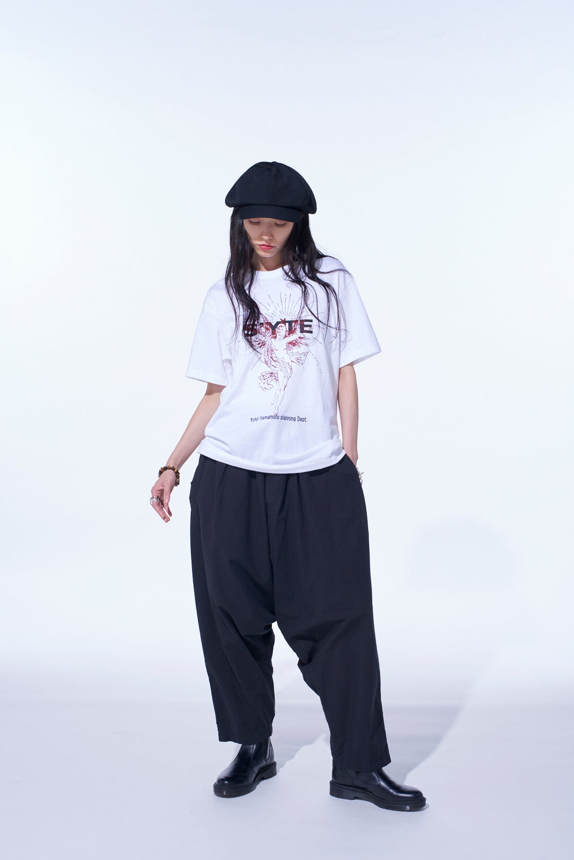 パンツ Yohji Yamamoto Wide Sarouel Pants BRUSHED WASHER FINISH BROAD SAROUEL PANTS – THE SHOP YOHJI