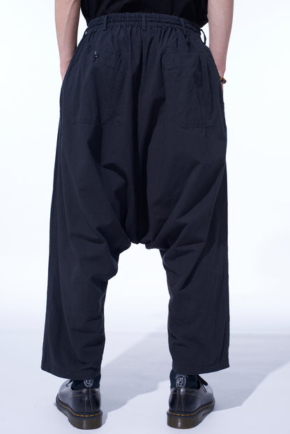 BRUSHED WASHER FINISH BROAD SAROUEL PANTS