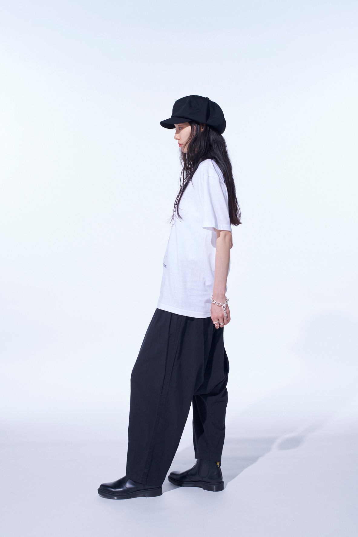 BRUSHED WASHER FINISH BROAD SAROUEL PANTS