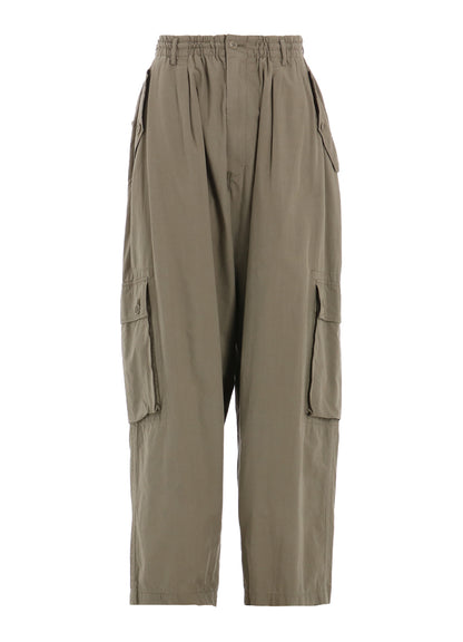 BRUSHED WASHER FINISH BROAD CARGO PANTS