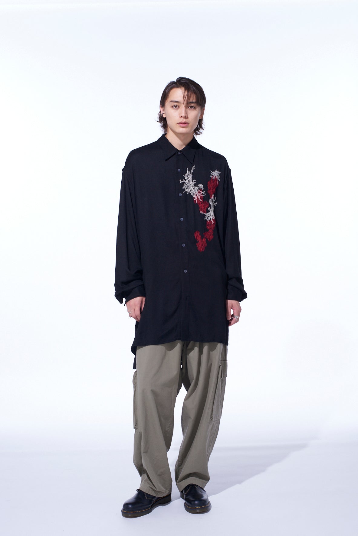 BRUSHED WASHER FINISH BROAD CARGO PANTS