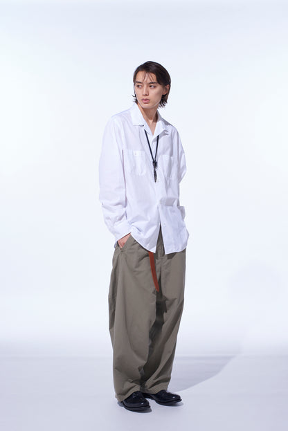 BRUSHED WASHER FINISH BROAD 5POCKET WIDE PANTS