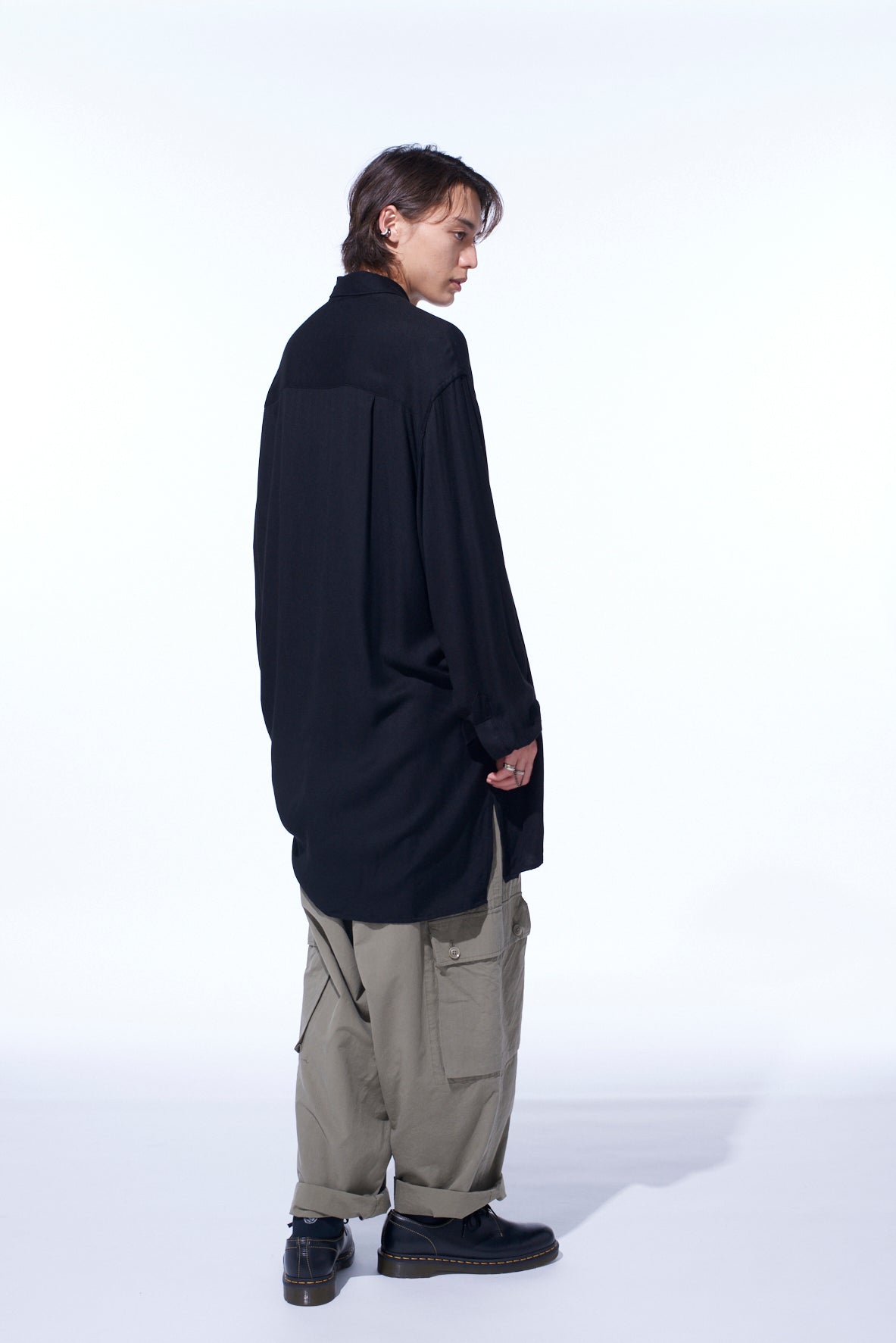 BRUSHED WASHER FINISH BROAD CARGO PANTS