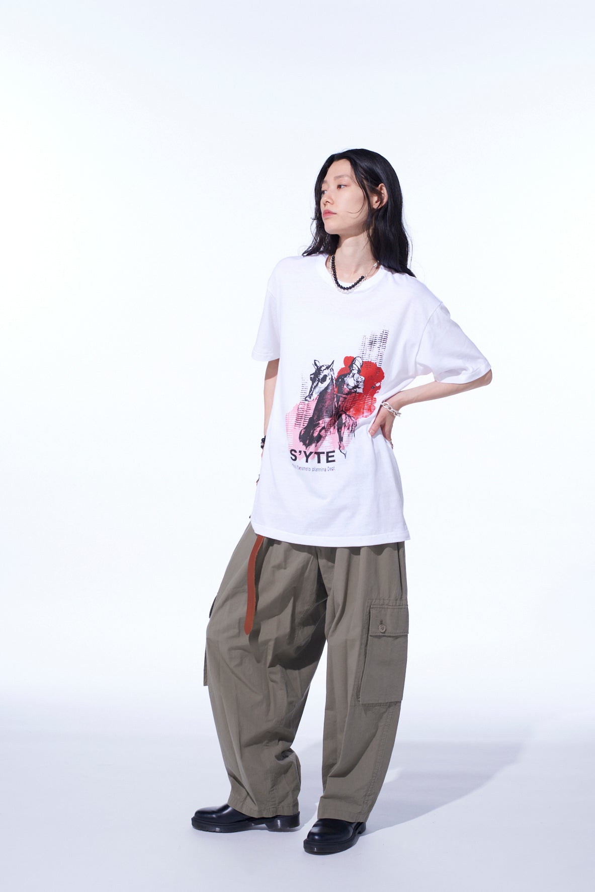 BRUSHED WASHER FINISH BROAD CARGO PANTS