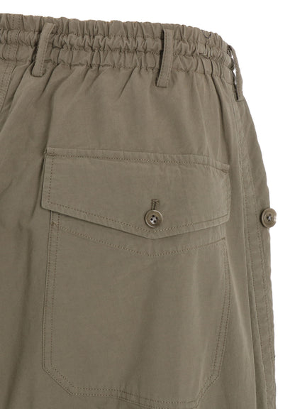 BRUSHED WASHER FINISH BROAD CARGO PANTS
