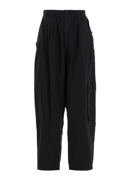 BRUSHED WASHER FINISH BROAD CARGO PANTS