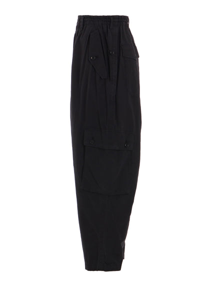 BRUSHED WASHER FINISH BROAD CARGO PANTS