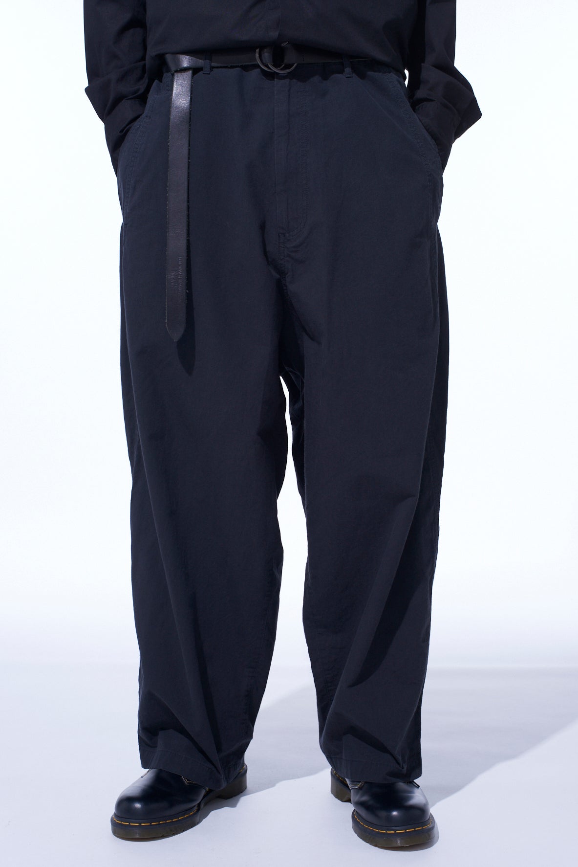 BRUSHED WASHER FINISH BROAD 5POCKET WIDE PANTS