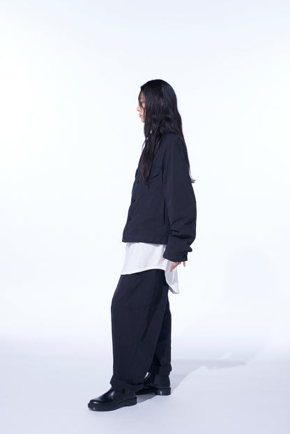 BRUSHED WASHER FINISH BROAD 5POCKET WIDE PANTS